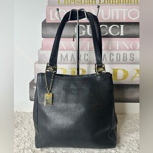Gianni Valentino Black Leather Shoulder Bag